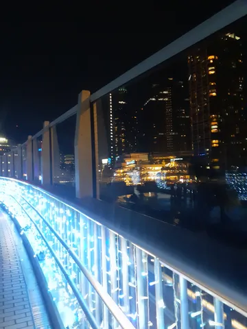 夜景の光の回廊