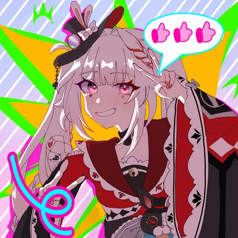 ウインクで魅せる、魔法少女風のポーズ