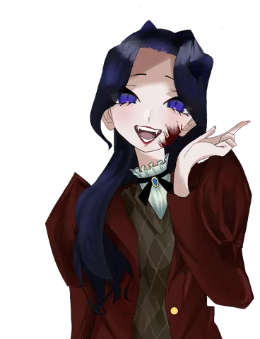 不敵な笑みと紅