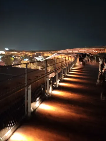 光が導く夜のプロムナード