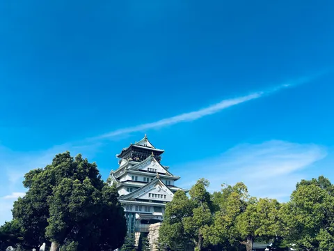 青空にそびえる白亜の城