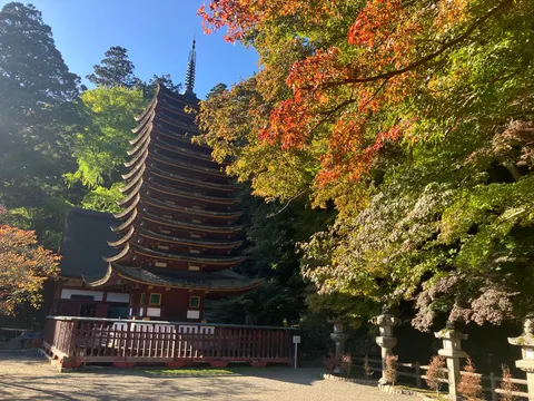 紅葉と古刹の彩り