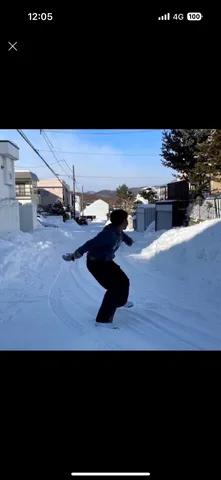 雪道スノーボードでGO！