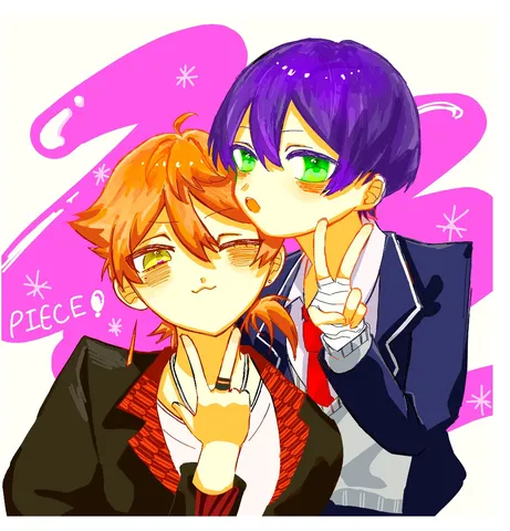 ピープス、ピース！2人組の cutest 瞬間