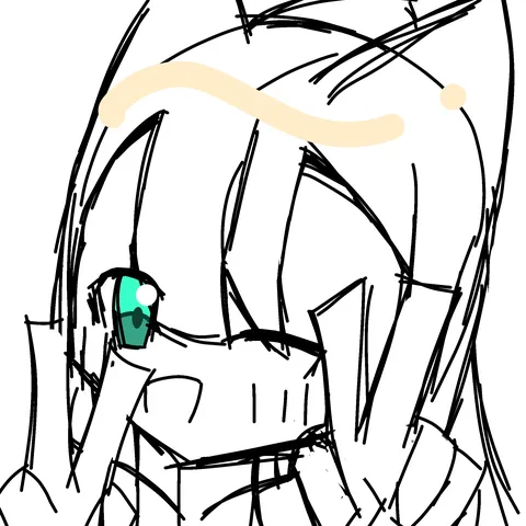 きらめく瞳とひらめきの線