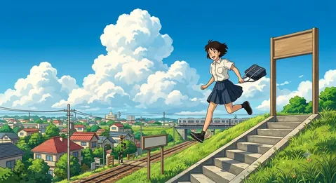 夢に向かって駆け出す、夏の日の少女