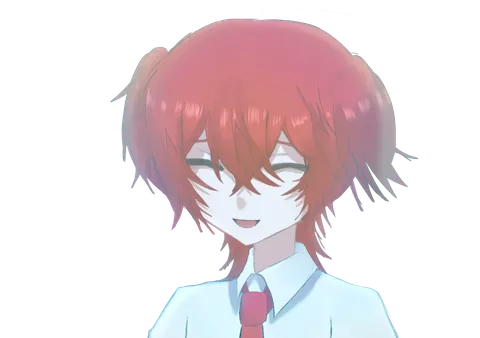 儚げな赤髪の微笑み