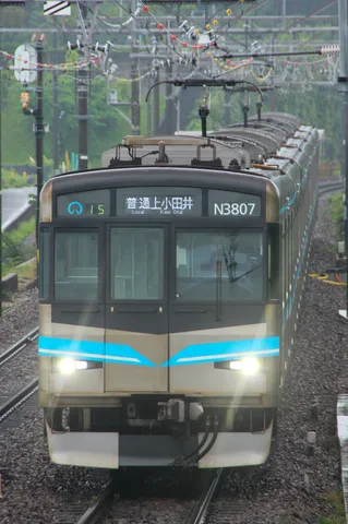 緑の中を抜ける電車