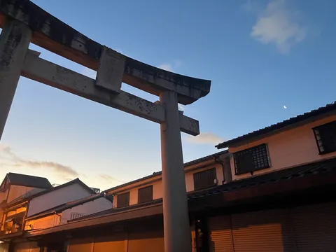 静寂の鳥居と月光