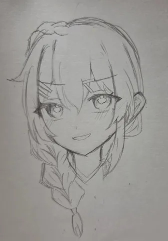 描きたてほやほや、愛らしい横顔