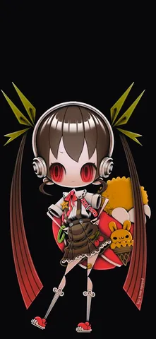 個性光るヘッドホンガール