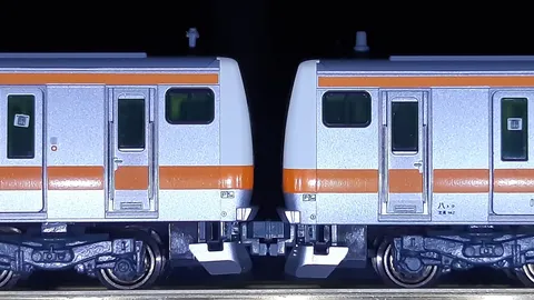 連結部の静かな列車美