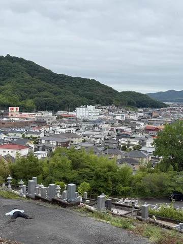 お墓でリラックス？