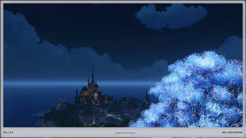 青く輝く夜の異世界