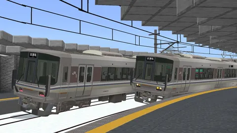 カーブ駅と223系6000番台