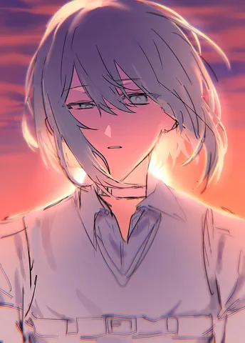 夕暮れの君、光の吐息