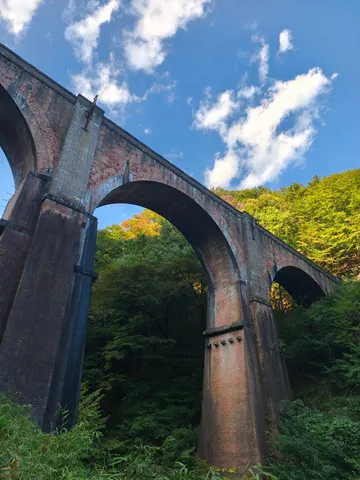 空と緑を結ぶ石の橋