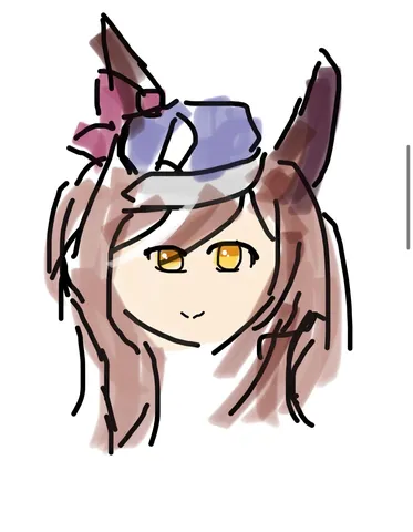 AIの落書き？斬新なタッチのポートレート