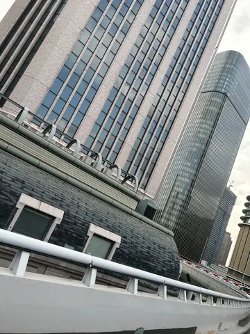 高層と縁の街並み