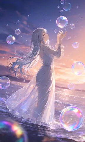 泡と少女、夕暮れの幻想曲