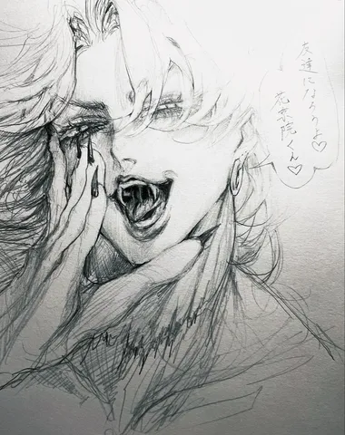 憂いを帯びた吸血鬼の肖像