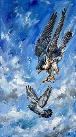 天空の狩人、獲物を狙う