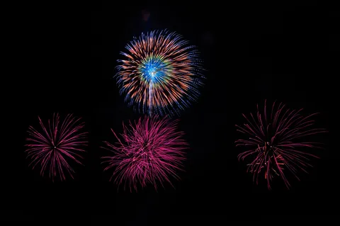夜空を彩る花火の競演