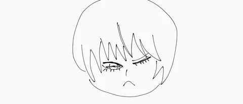 クールな視線と不機嫌な表情