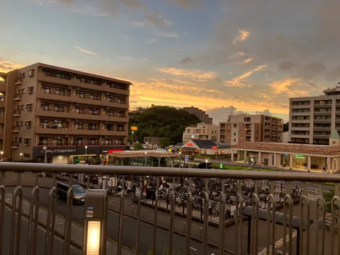 夕焼けと日常の風景