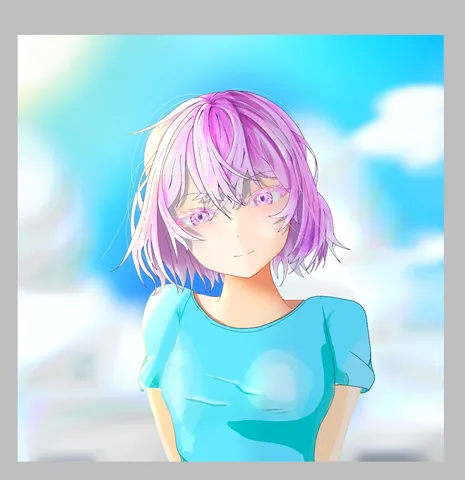 夏の光と空色少女