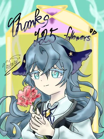 花と風を纏う青髪の子