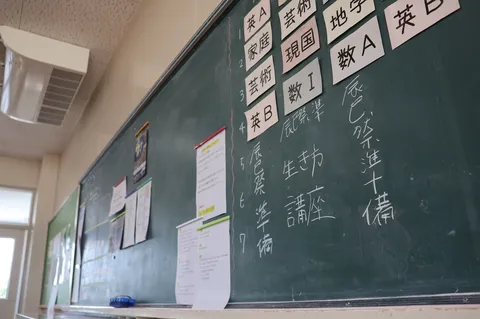 黒板に映る学びの記録