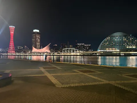 港の夜景、光のシンフォニー