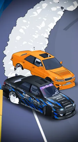 タイヤスモークが描く白煙の軌跡