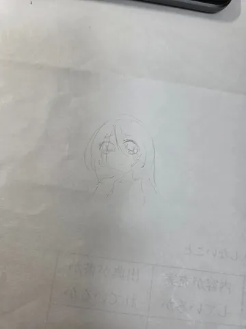 儚げな少女の落書きアート