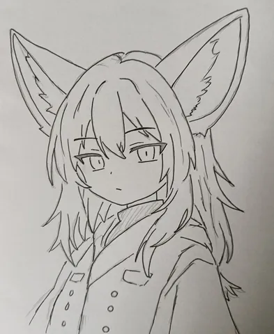 狐っ子ちゃんのクールな視線