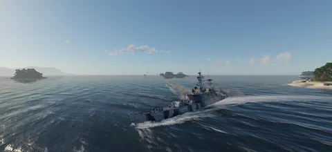 青い海原、戦艦の勇姿