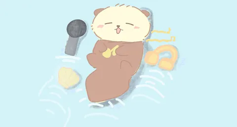 歌うラッコの音楽タイム