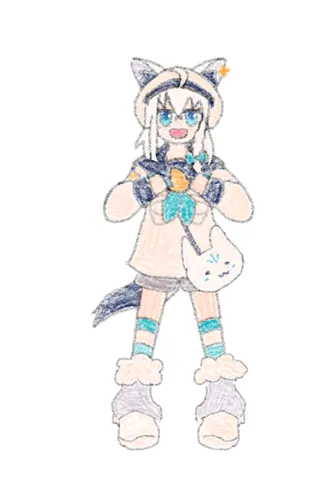 猫耳フードとゆらめく光