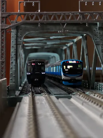 鉄路の連なる瞬間