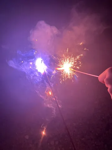 夜空を彩る魔法の光