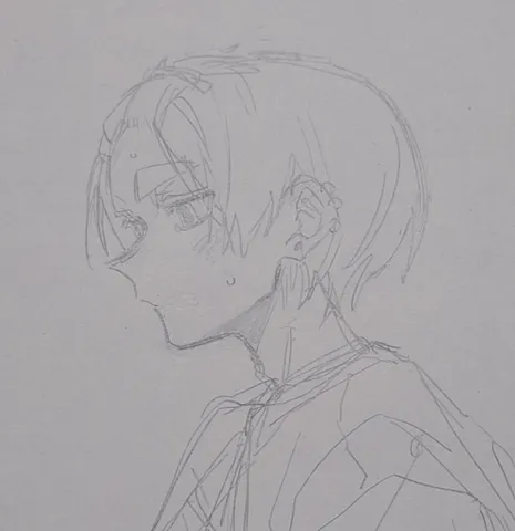 鉛筆の線、時が止まった瞬間