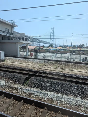 青い空と巨大な吊り橋