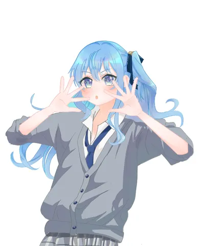 水色の髪に癒される！