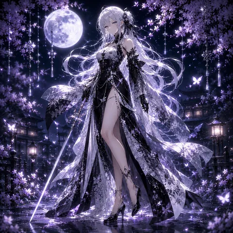月夜に咲く幻想の華