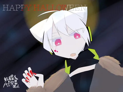 ハロウィンの視線と光