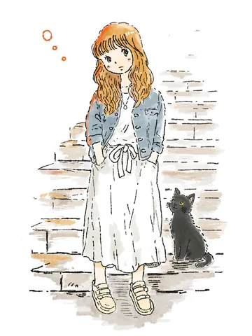 夏風と黒猫と私