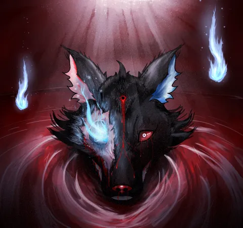 青炎をまとう黒い獣