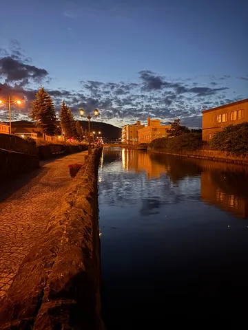 twilight walk by the canal