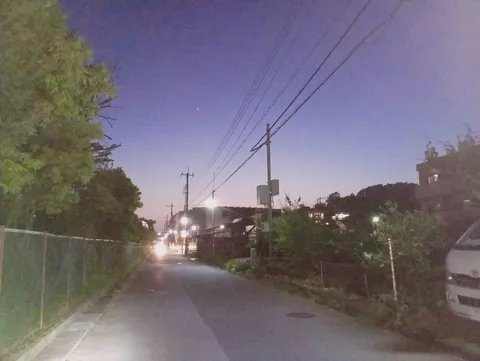 静寂を包む、道に灯る光